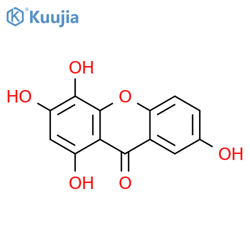 9H-Xanthen-9-one, 1,3,4,7-tetrahydroxy- structure