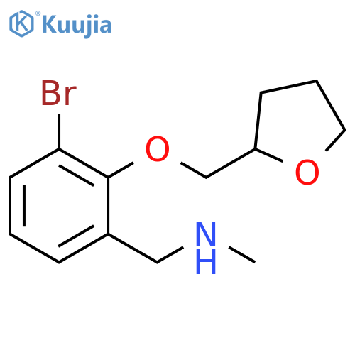 {3-bromo-2-(oxolan-2-ylmethoxy)phenylmethyl}(methyl)amine structure