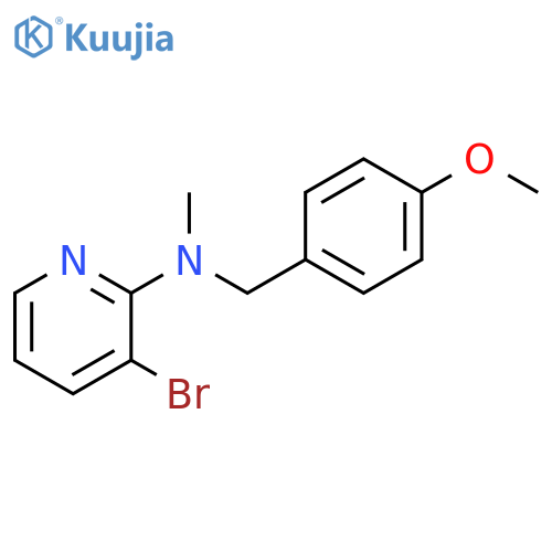 3-bromo-N-[(4-methoxyphenyl)methyl]-N-methylpyridin-2-amine structure