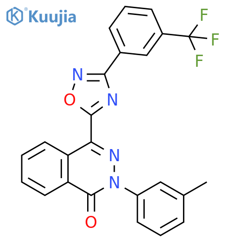 2-(3-methylphenyl)-4-{3-[3-(trifluoromethyl)phenyl]-1,2,4-oxadiazol-5-yl}-1,2-dihydrophthalazin-1-one structure