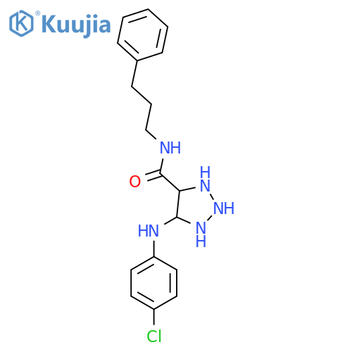 5-[(4-chlorophenyl)amino]-N-(3-phenylpropyl)-1H-1,2,3-triazole-4-carboxamide structure