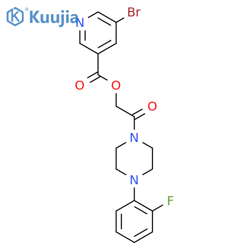 2-[4-(2-Fluorophenyl)piperazin-1-yl]-2-oxoethyl 5-bromopyridine-3-carboxylate structure