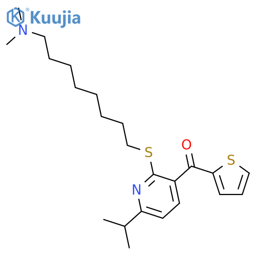 Methanone,[2-[[8-(dimethylamino)octyl]thio]-6-(1-methylethyl)-3-pyridinyl]-2-thienyl- structure