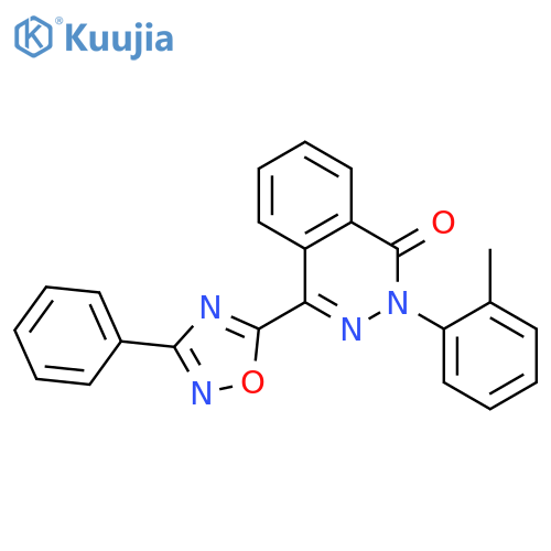 2-(2-methylphenyl)-4-(3-phenyl-1,2,4-oxadiazol-5-yl)-1,2-dihydrophthalazin-1-one structure