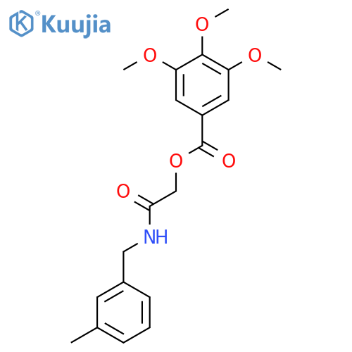 {[(3-Methylphenyl)methyl]carbamoyl}methyl 3,4,5-trimethoxybenzoate structure