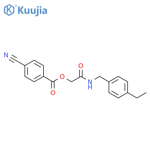 {[(4-ethylphenyl)methyl]carbamoyl}methyl 4-cyanobenzoate structure