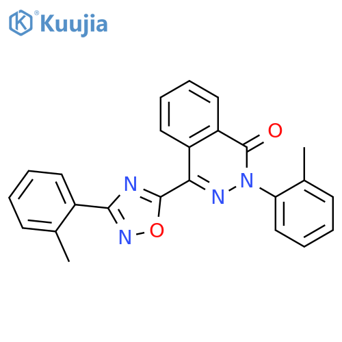 2-(2-methylphenyl)-4-[3-(2-methylphenyl)-1,2,4-oxadiazol-5-yl]-1,2-dihydrophthalazin-1-one structure