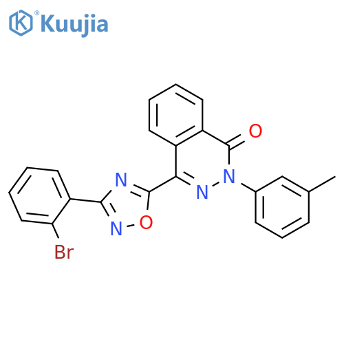 4-[3-(2-bromophenyl)-1,2,4-oxadiazol-5-yl]-2-(3-methylphenyl)-1,2-dihydrophthalazin-1-one structure