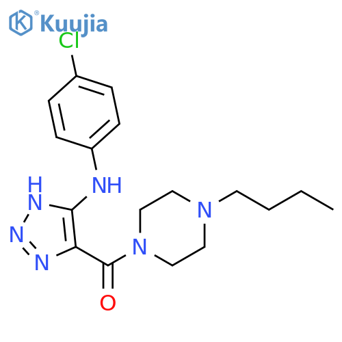 4-(4-butylpiperazine-1-carbonyl)-N-(4-chlorophenyl)-1H-1,2,3-triazol-5-amine structure