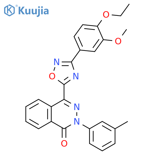 4-[3-(4-ethoxy-3-methoxyphenyl)-1,2,4-oxadiazol-5-yl]-2-(3-methylphenyl)-1,2-dihydrophthalazin-1-one structure