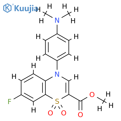 methyl 4-[4-(dimethylamino)phenyl]-7-fluoro-1,1-dioxo-4H-1lambda6,4-benzothiazine-2-carboxylate structure