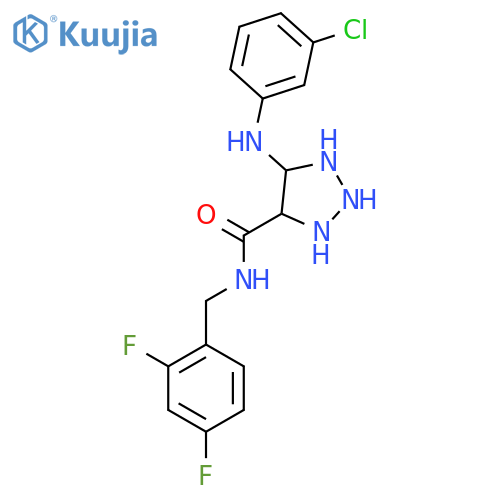 5-[(3-chlorophenyl)amino]-N-[(2,4-difluorophenyl)methyl]-1H-1,2,3-triazole-4-carboxamide structure