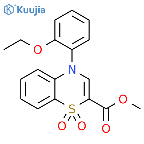 methyl 4-(2-ethoxyphenyl)-1,1-dioxo-4H-1lambda6,4-benzothiazine-2-carboxylate structure