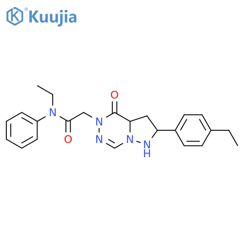 N-ethyl-2-[2-(4-ethylphenyl)-4-oxo-4H,5H-pyrazolo[1,5-d][1,2,4]triazin-5-yl]-N-phenylacetamide structure