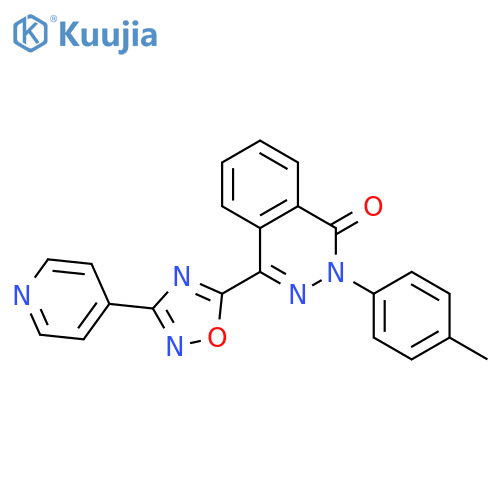 2-(4-methylphenyl)-4-[3-(pyridin-4-yl)-1,2,4-oxadiazol-5-yl]-1,2-dihydrophthalazin-1-one structure