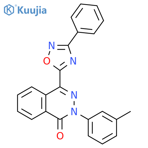 2-(3-methylphenyl)-4-(3-phenyl-1,2,4-oxadiazol-5-yl)-1,2-dihydrophthalazin-1-one structure