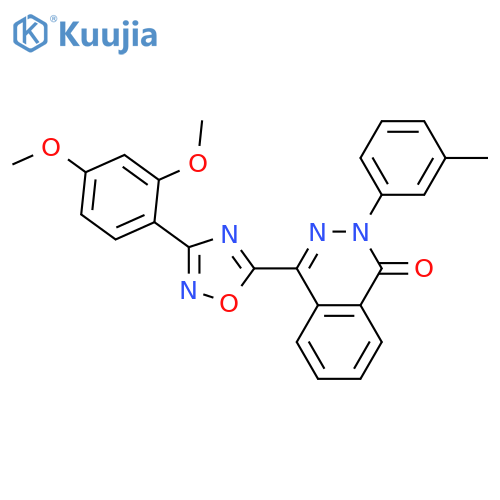 4-[3-(2,4-dimethoxyphenyl)-1,2,4-oxadiazol-5-yl]-2-(3-methylphenyl)-1,2-dihydrophthalazin-1-one structure