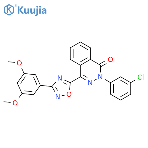 2-(3-chlorophenyl)-4-[3-(3,5-dimethoxyphenyl)-1,2,4-oxadiazol-5-yl]-1,2-dihydrophthalazin-1-one structure