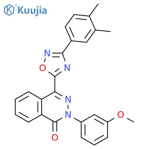 4-[3-(3,4-dimethylphenyl)-1,2,4-oxadiazol-5-yl]-2-(3-methoxyphenyl)-1,2-dihydrophthalazin-1-one structure