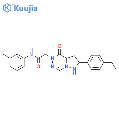 2-[2-(4-ethylphenyl)-4-oxo-4H,5H-pyrazolo[1,5-d][1,2,4]triazin-5-yl]-N-(3-methylphenyl)acetamide structure