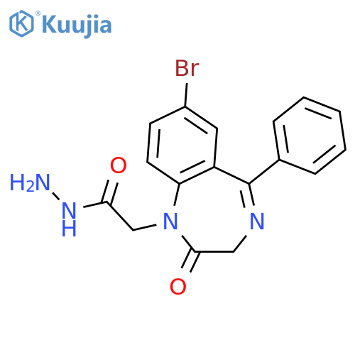 2-(7-bromo-2-oxo-5-phenyl-2,3-dihydro-1H-1,4-benzodiazepin-1-yl)acetohydrazide structure