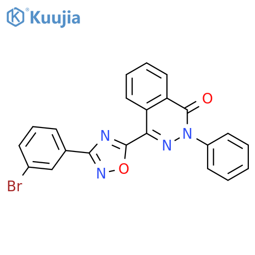 4-[3-(3-bromophenyl)-1,2,4-oxadiazol-5-yl]-2-phenyl-1,2-dihydrophthalazin-1-one structure