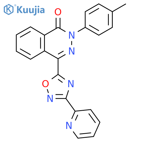 2-(4-methylphenyl)-4-[3-(pyridin-2-yl)-1,2,4-oxadiazol-5-yl]-1,2-dihydrophthalazin-1-one structure