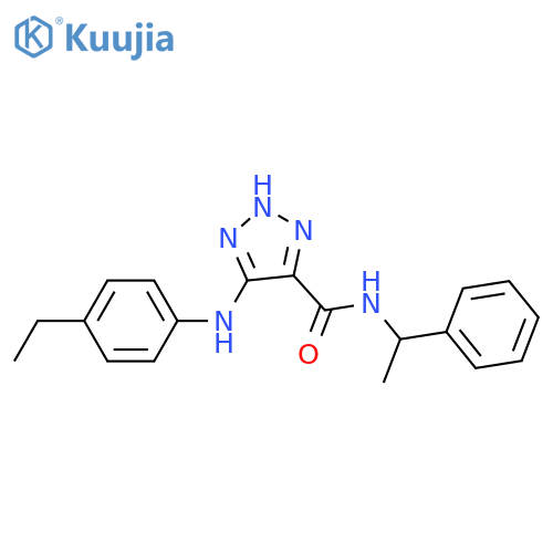 5-[(4-ethylphenyl)amino]-N-(1-phenylethyl)-1H-1,2,3-triazole-4-carboxamide structure