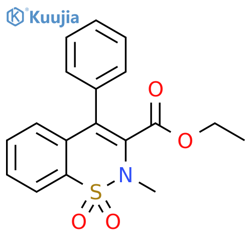 ethyl 2-methyl-1,1-dioxo-4-phenyl-2H-1lambda6,2-benzothiazine-3-carboxylate structure