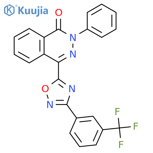 2-phenyl-4-{3-[3-(trifluoromethyl)phenyl]-1,2,4-oxadiazol-5-yl}-1,2-dihydrophthalazin-1-one structure