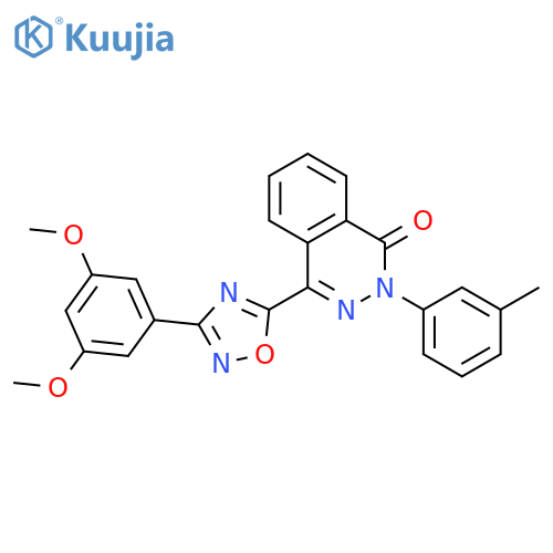 4-[3-(3,5-dimethoxyphenyl)-1,2,4-oxadiazol-5-yl]-2-(3-methylphenyl)-1,2-dihydrophthalazin-1-one structure