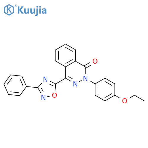 2-(4-ethoxyphenyl)-4-(3-phenyl-1,2,4-oxadiazol-5-yl)-1,2-dihydrophthalazin-1-one structure