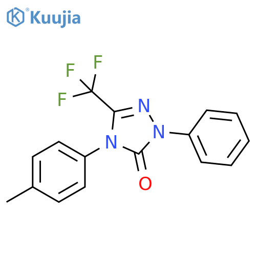 3H-1,2,4-Triazol-3-one,2,4-dihydro-4-(4-methylphenyl)-2-phenyl-5-(trifluoromethyl)- structure