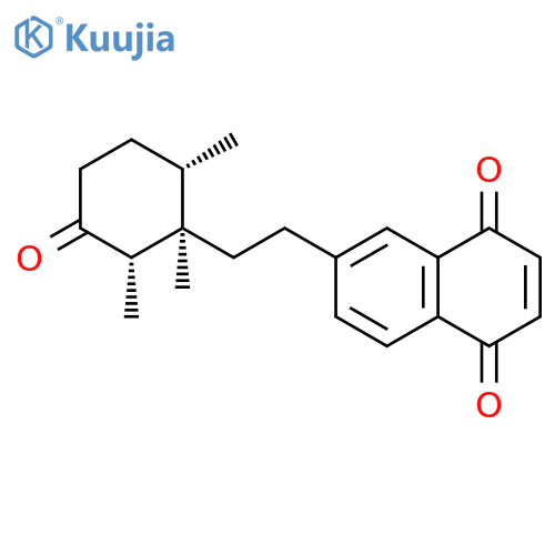 1,4-Naphthalenedione, 6-[2-[(1R,2S,6S)-1,2,6-trimethyl-3-oxocyclohexyl]ethyl]- structure