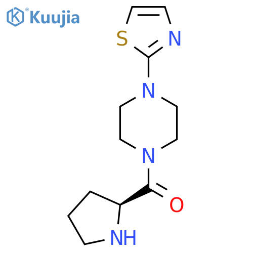 1-(2S)-pyrrolidine-2-carbonyl-4-(1,3-thiazol-2-yl)piperazine structure