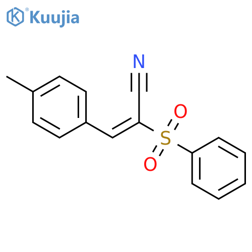 2-Propenenitrile, 3-(4-methylphenyl)-2-(phenylsulfonyl)-, (E)- structure