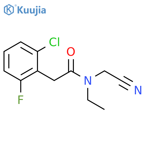 2-Chloro-N-(cyanomethyl)-N-ethyl-6-fluorobenzeneacetamide structure