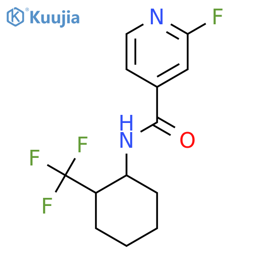 2-fluoro-N-2-(trifluoromethyl)cyclohexylpyridine-4-carboxamide structure