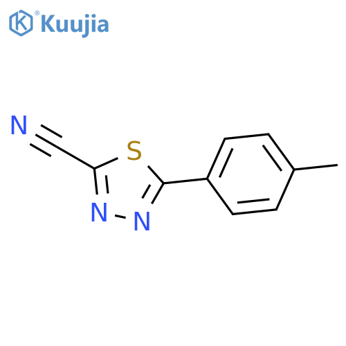 1,3,4-Thiadiazole-2-carbonitrile, 5-(4-methylphenyl)- structure