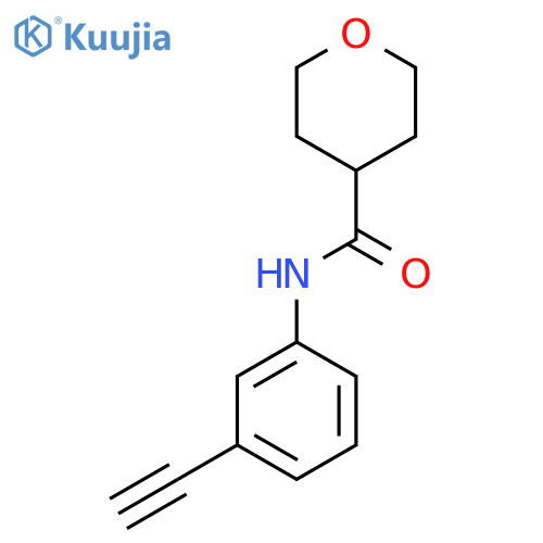 N-(3-ethynylphenyl)oxane-4-carboxamide structure