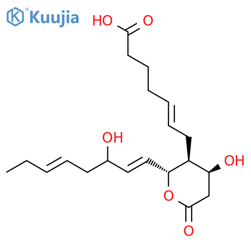 5-Heptenoic acid,7-[(2R,3S,4S)-tetrahydro-4-hydroxy-2-[(1E,3S,5Z)-3-hydroxy-1,5-octadien-1-yl]-6-oxo-2H-pyran-3-yl]-,(5Z)- structure