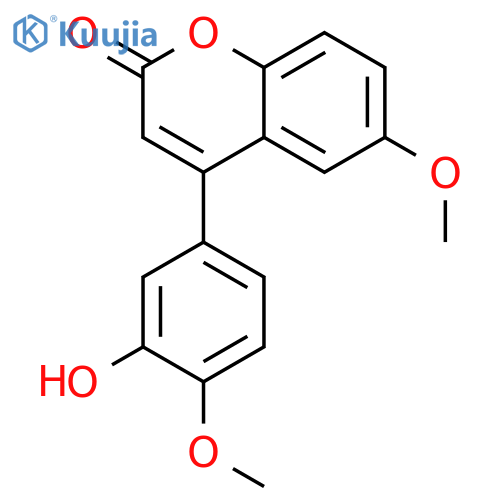 4-(3'-HYDROXY-4'-METHOXYPHENYL)-6-METHOXYCOUMARIN structure