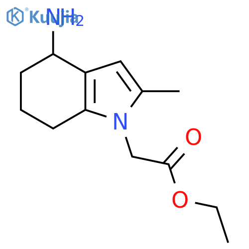 Ethyl 2-(4-amino-2-methyl-4,5,6,7-tetrahydro-1H-indol-1-YL)acetate structure