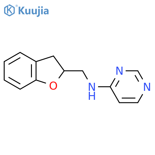 N-(2,3-dihydro-1-benzofuran-2-ylmethyl)pyrimidin-4-amine structure