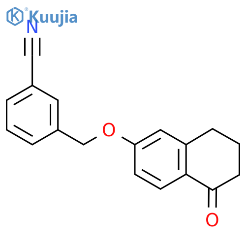 3-(((5-Oxo-5,6,7,8-tetrahydronaphthalen-2-yl)oxy)methyl)benzonitrile structure