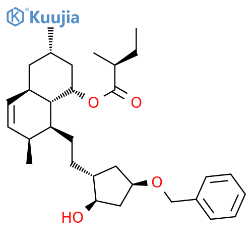 (1S,2S,4aR,6S,8S,8aS)-1-[2-[2(R)-[1(R)-hydroxy-4(R)-(benzyloxy)cyclopentyl]]ethyl]-2,6-dimethyl-8-[[(S)-2-methyl-1-oxobutyl]oxy]-1,2,4a,5,6,7,8,8a-octahydronaphthalene structure