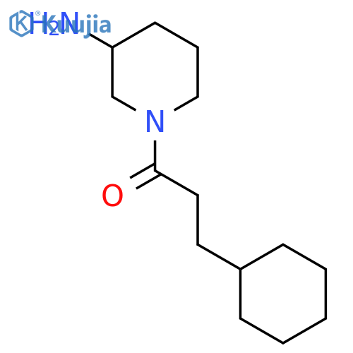 1-(3-Aminopiperidin-1-yl)-3-cyclohexylpropan-1-one structure
