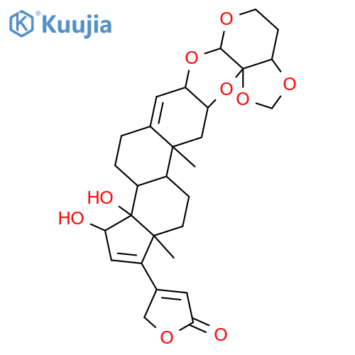 Carda-4,16,20(22)-trienolide,2,3-[[(3aR,4S,7aR)-dihydro-4H-1,3-dioxolo[4,5-c]pyran-3a,4(6H)-diyl]bis(oxy)]-14,15-dihydroxy-,(2a,3b,15b)- (9CI) structure