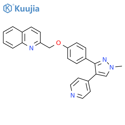 2-4-1-(Methyl-11C)-4-(4-pyridinyl)-1H-pyrazol-3-ylphenoxymethylquinoline structure