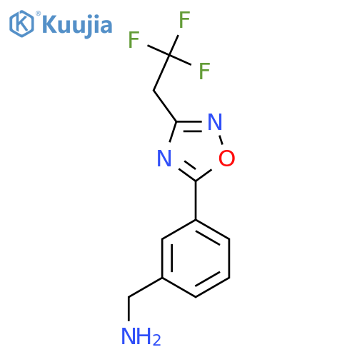 {3-3-(2,2,2-trifluoroethyl)-1,2,4-oxadiazol-5-ylphenyl}methanamine structure